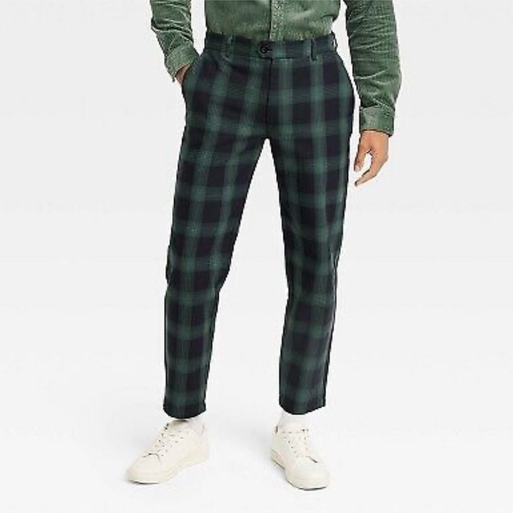 Houston White Men’s Green Plaid Trouser
